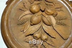 Antique carved wood eagle relief sculpture wall panel art carving plaque Italy