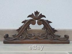Antique french carved wood PEDIMENT PANEL FRONTON