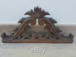 Antique french carved wood PEDIMENT PANEL FRONTON