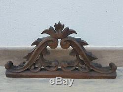 Antique french carved wood PEDIMENT PANEL FRONTON