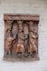 Antique French Wood Carved Religious Three Kings Nativity Religious Panel Plaque