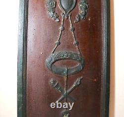 Antique hand carved wood Victorian architectural salvage wall sculpture panel