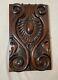 Antique Hand Carved Wood Oak Architectural Salvage Relief Wall Sculpture Panel