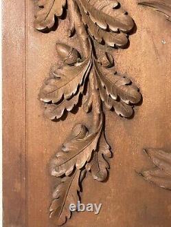 Antique hand carved wood relief wall architectural salvage panel sculpture art