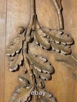 Antique hand carved wood relief wall architectural salvage panel sculpture art