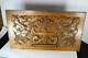 Antique Wood Carved Cabinet Panel With Dragons Eagle Birds Rare