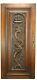 Architectural French Carved Panel Door With Griffin Dragon Chimera