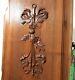 Architectural Salvage Flower Panel Antique French Carved Wood Salvaged Paneling