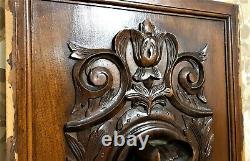 Architectural salvage gothic figure panel Antique french wood carving paneling