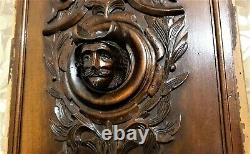Architectural salvage gothic figure panel Antique french wood carving paneling