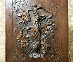Architectural salvage hunting trophy panel Antique french black forest carving a