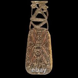 Asmat Wood Story Board Panel 31 inch Carved Primitive Sculpture Papua Fine Art