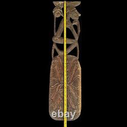 Asmat Wood Story Board Panel 31 inch Carved Primitive Sculpture Papua Fine Art