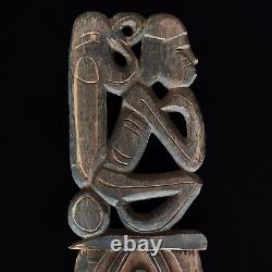 Asmat Wood Story Board Panel Tribal Carved Papua New Guinea Sculpture Fine Art