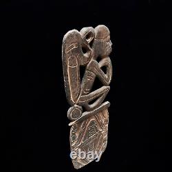 Asmat Wood Story Board Panel Tribal Carved Papua New Guinea Sculpture Fine Art