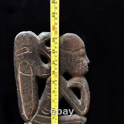 Asmat Wood Story Board Panel Tribal Carved Papua New Guinea Sculpture Fine Art