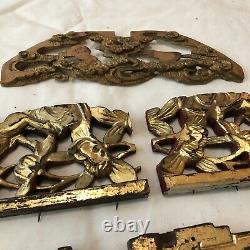 Authentic Antique Chinese Wood Panels Carving Asian Artwork Ca. 1600-1800s