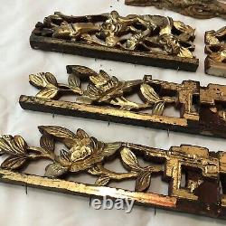 Authentic Antique Chinese Wood Panels Carving Asian Artwork Ca. 1600-1800s