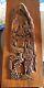 Awesome Intricate Antique Hand Carved Chinese Wood Plaque Door Panel