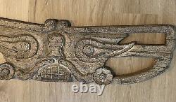 Aztec Carved Wood Wall Art Panel Mexico