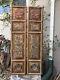 Bvp-2. Antique Carved Gold Gilt Wood Panel With Two Pcs/set Vase/ Flower And Bird