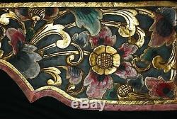 Balinese Architectural Panel Lintel Arch doorway carved Wood Bali wall Art Mul