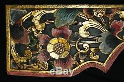 Balinese Architectural Panel Lintel Arch doorway carved Wood Bali wall Art Mul