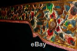 Balinese Architectural Panel Lintel Arch doorway carved Wood Bali wall Art Mul