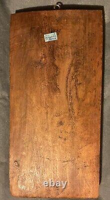 Balinese Bali Wooden Carving High Relief Art Panel Hand Carved Wood And Signed