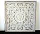 Balinese Carved Wood Wall Panels Wall Hanging Art White Wash Large 62 Cm X 62 Cm