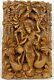 Balinese Saraswati Goddess Relief Panel Wall Art Sculpture Wood Carving Bali Art