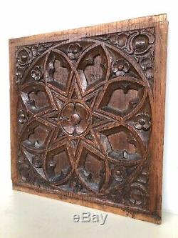 Beautiful Carved Gothic Panel in wood / Oak (2)