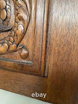 Beautiful Neo Renaissance carved Door panel in wood with Dragons (1)
