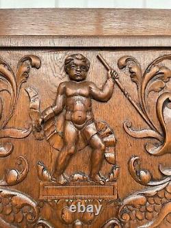 Beautiful Neo Renaissance carved Door panel in wood with Dragons (2)