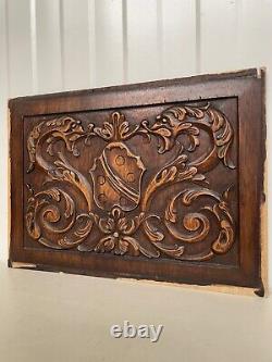 Beautiful Neo Renaissance carved panel in wood with Dragons (1)