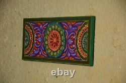 Beautiful wall panel carved painted hanging plaque home decor indian furniture