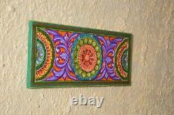 Beautiful wall panel carved painted hanging plaque home decor indian furniture