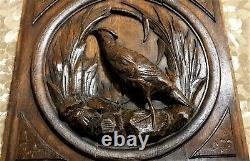 Black forest hunting carving panel Antique french carving architectural salvage