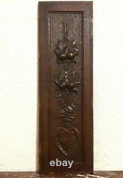 Bow ribbon amour love wood carving panel Antique french architectural salvage 21