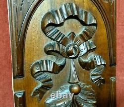 Bow ribbon fruit carving panel Antique vintage french architectural salvage 16