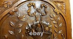 Bow ribbon griffin basket carving panel Antique french architectural salvage 21