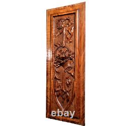 Bow ribbon scroll leaf carving panel 2146 Antique French architectural salvage