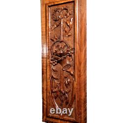 Bow ribbon scroll leaf carving panel 2146 Antique French architectural salvage