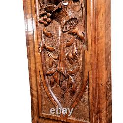 Bow ribbon scroll leaf carving panel 2146 Antique French architectural salvage