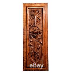 Bow ribbon scroll leaf carving panel 2146 Antique French architectural salvage