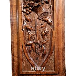 Bow ribbon scroll leaf carving panel 2146 Antique French architectural salvage