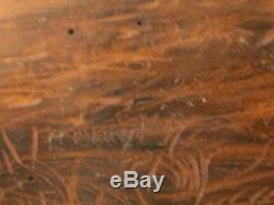 C1900, Black Folk Art, Carved Wood Panel, DonkeyStir Races