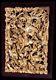 Chinese Carved Gilt Wood Wall Panel Lacquer Gilded Gold Warrior Shield 65 X 40