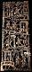 Chinese Carved Gilt Wood Wall Panel Lacquer Gilded Gold Warrior Shield 80 X 30