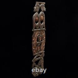 Carved Asmat Wood Story Board Panel Papua New Guinea Primitive Wooden Tribal Art